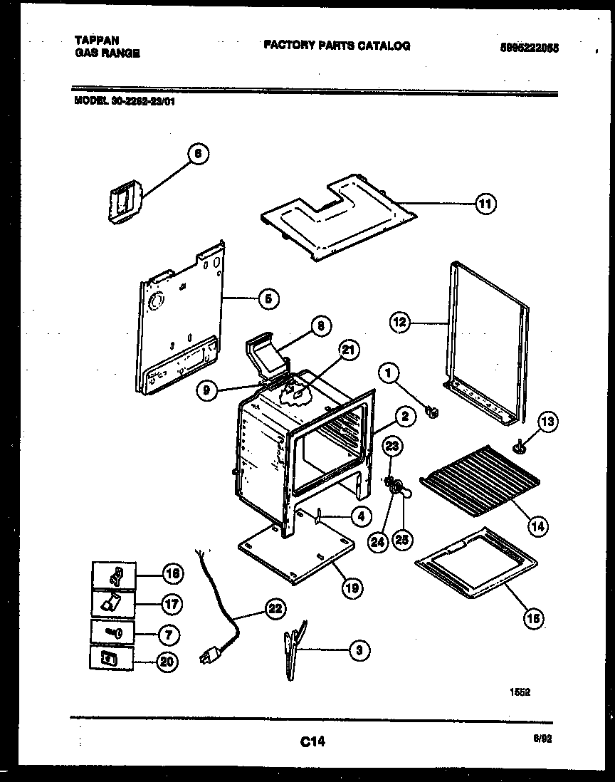 Tappan 30-2262-23-01 body parts diagram