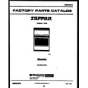 Tappan 30-3352-00-01 cover page diagram