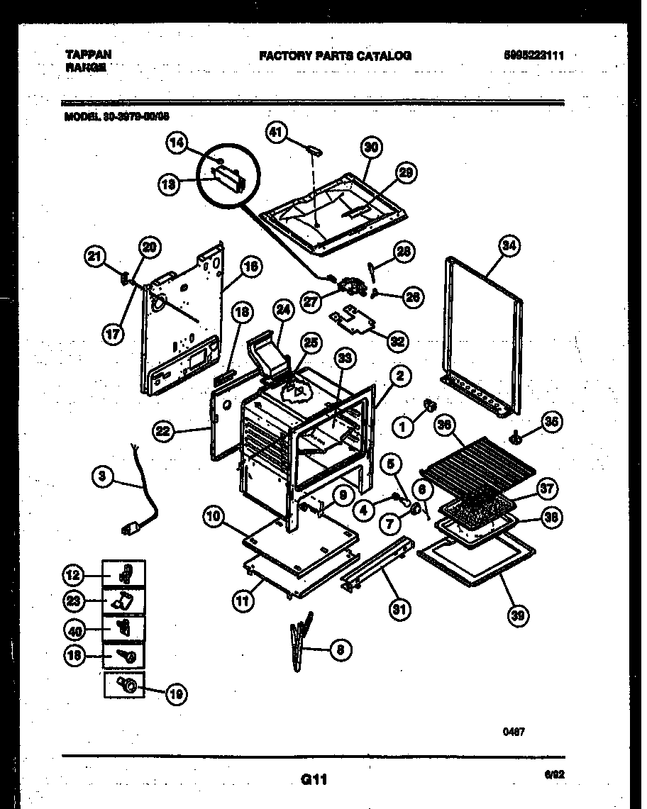 Tappan 30-3979-00-08 body parts diagram