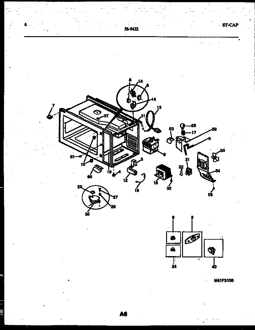 Tappan 56-9432-10-02 functional parts diagram