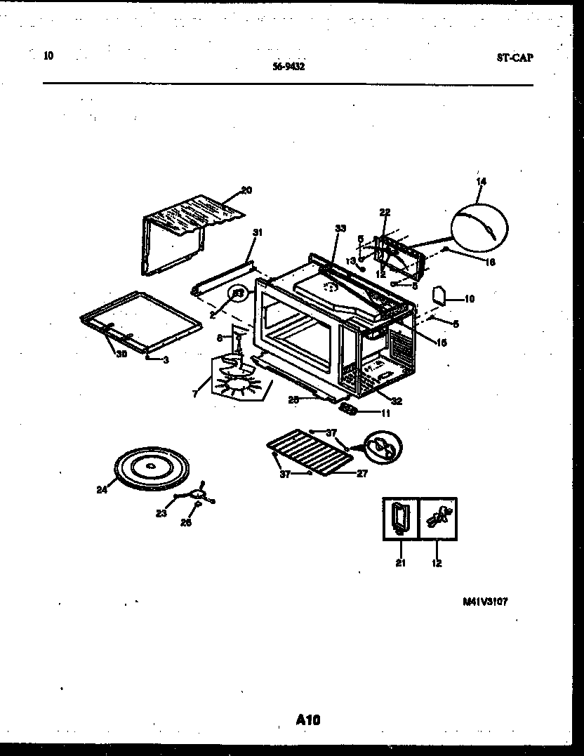 Tappan 56-9432-10-02 wrapper and body parts diagram