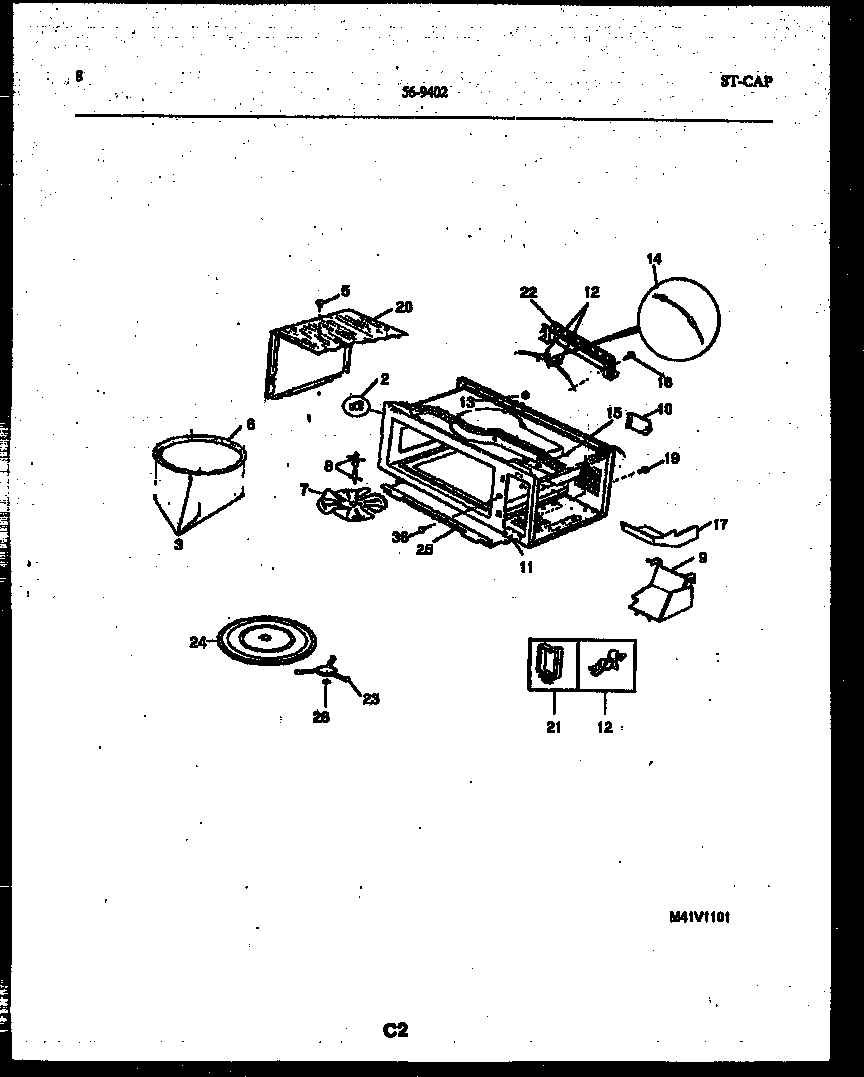 Tappan 56-9402-10-10 wrapper and body parts diagram