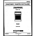 Tappan 36-3061-00-02 cover page diagram