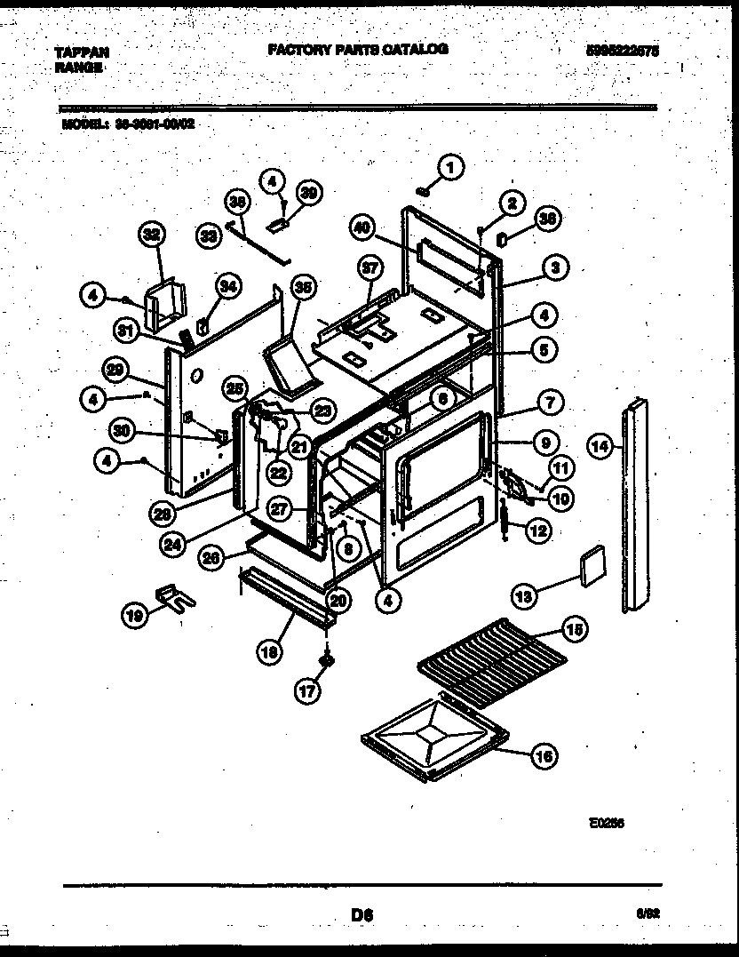 Tappan 36-3061-00-02 body parts diagram