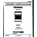 Tappan 30-3982-23-01 cover page diagram