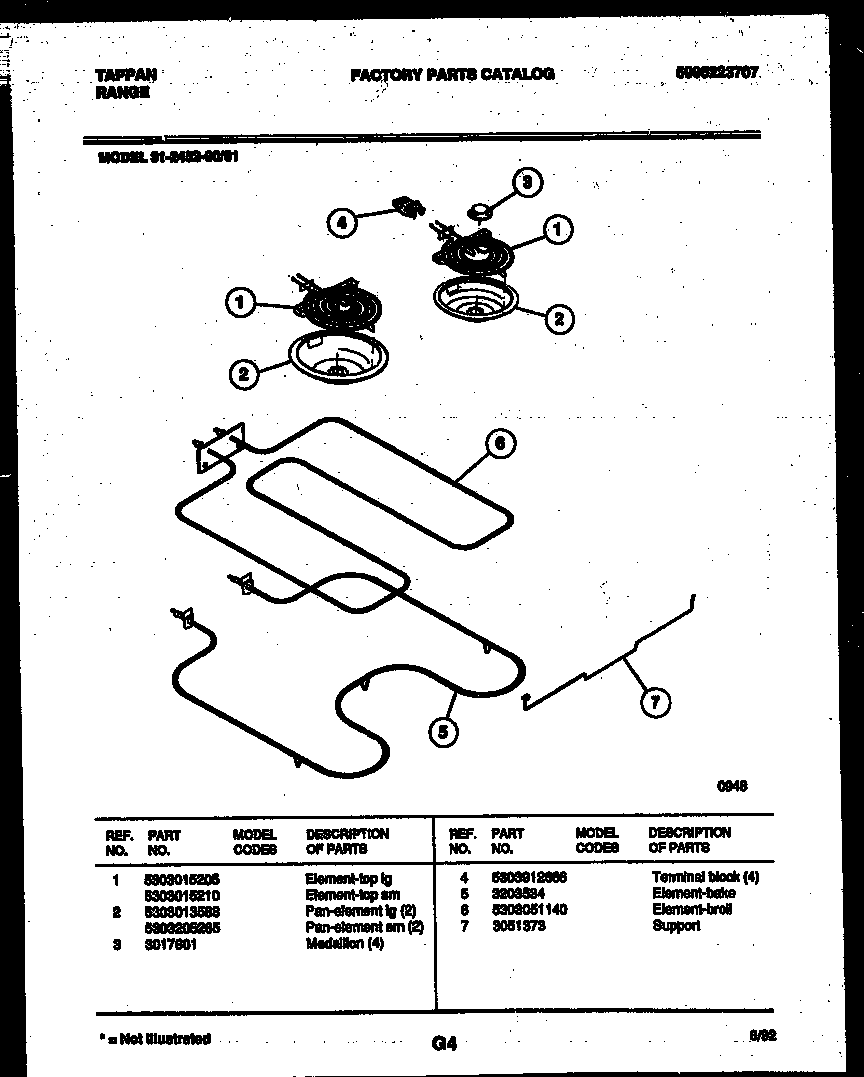 Tappan 31-2452-00-01 broiler parts diagram