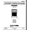 Tappan 30-2761-00-02 cover page diagram