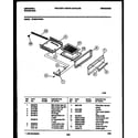 Kelvinator CP303VP2D1 broiler drawer parts diagram