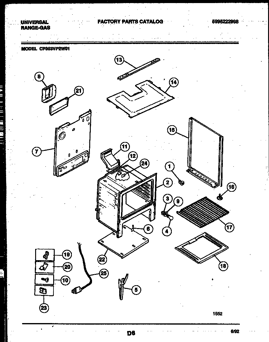 Kelvinator CP303VP2D1 body parts diagram