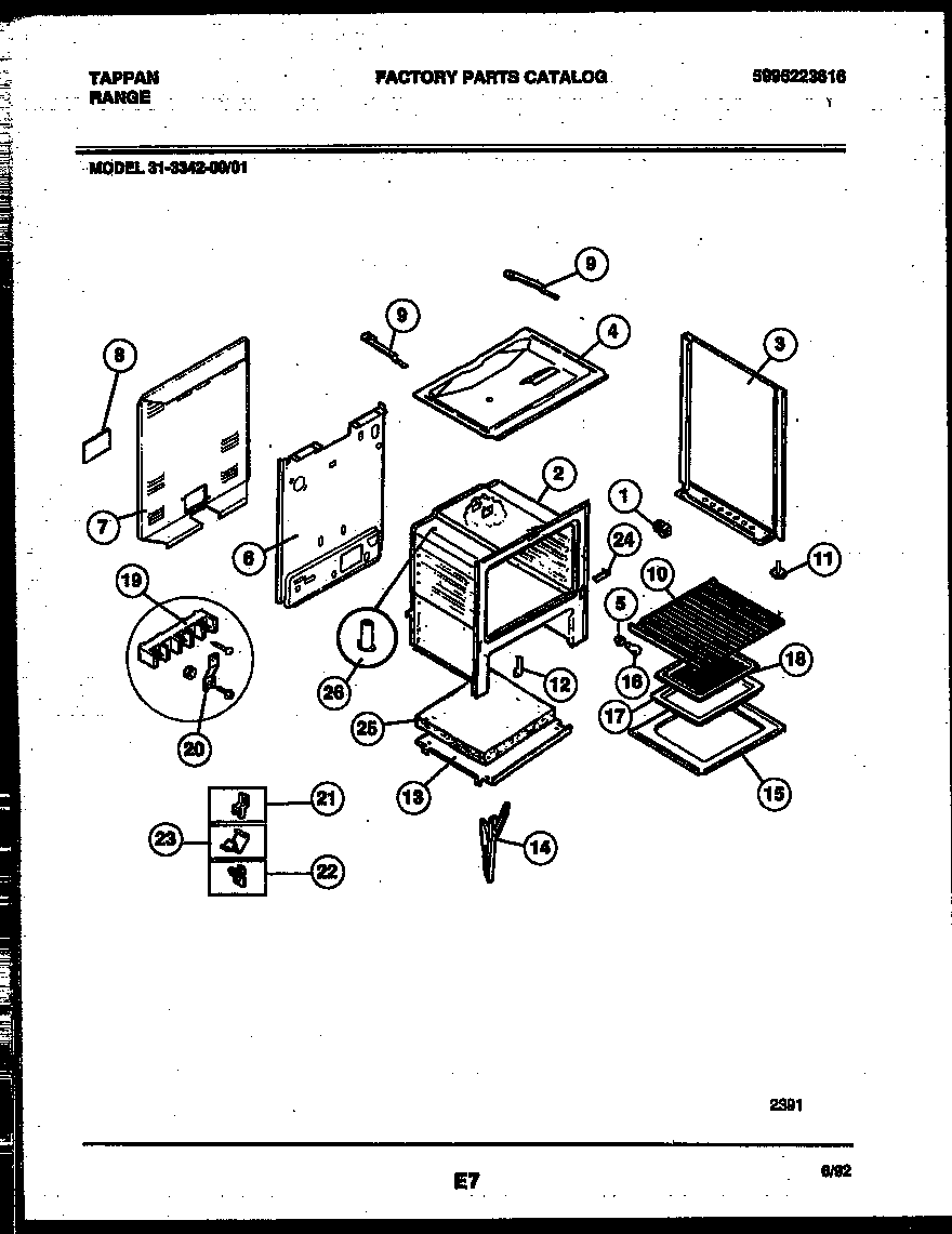 Tappan 31-3342-00-01 body parts diagram
