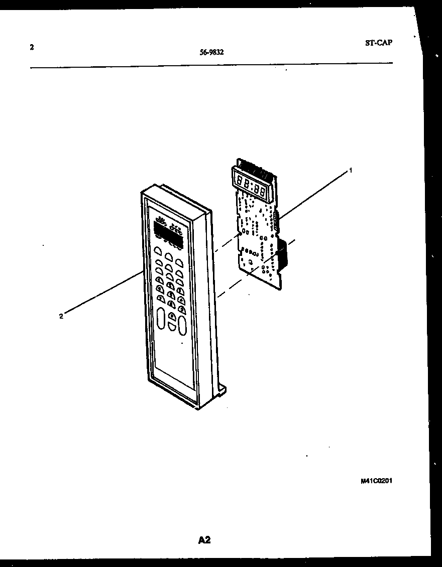 Tappan 56-9832-10-01 control panel diagram