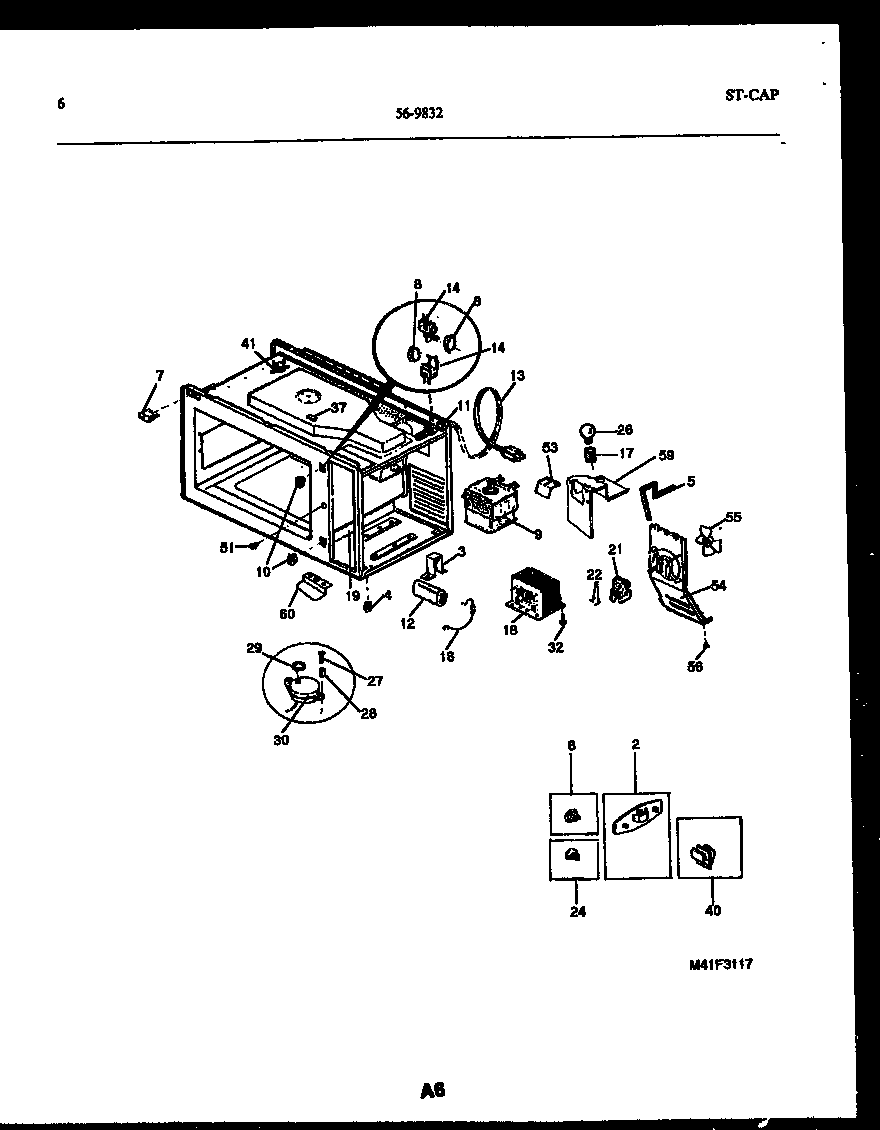 Tappan 56-9832-10-01 functional parts diagram