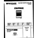 Tappan 30-3981-23-03 cover page diagram