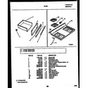 Tappan 30-3981-23-03 cooktop and drawer parts diagram