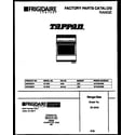 Tappan 30-3342-00-01 cover page diagram