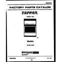 Tappan 36-3281-00-02 cover page diagram