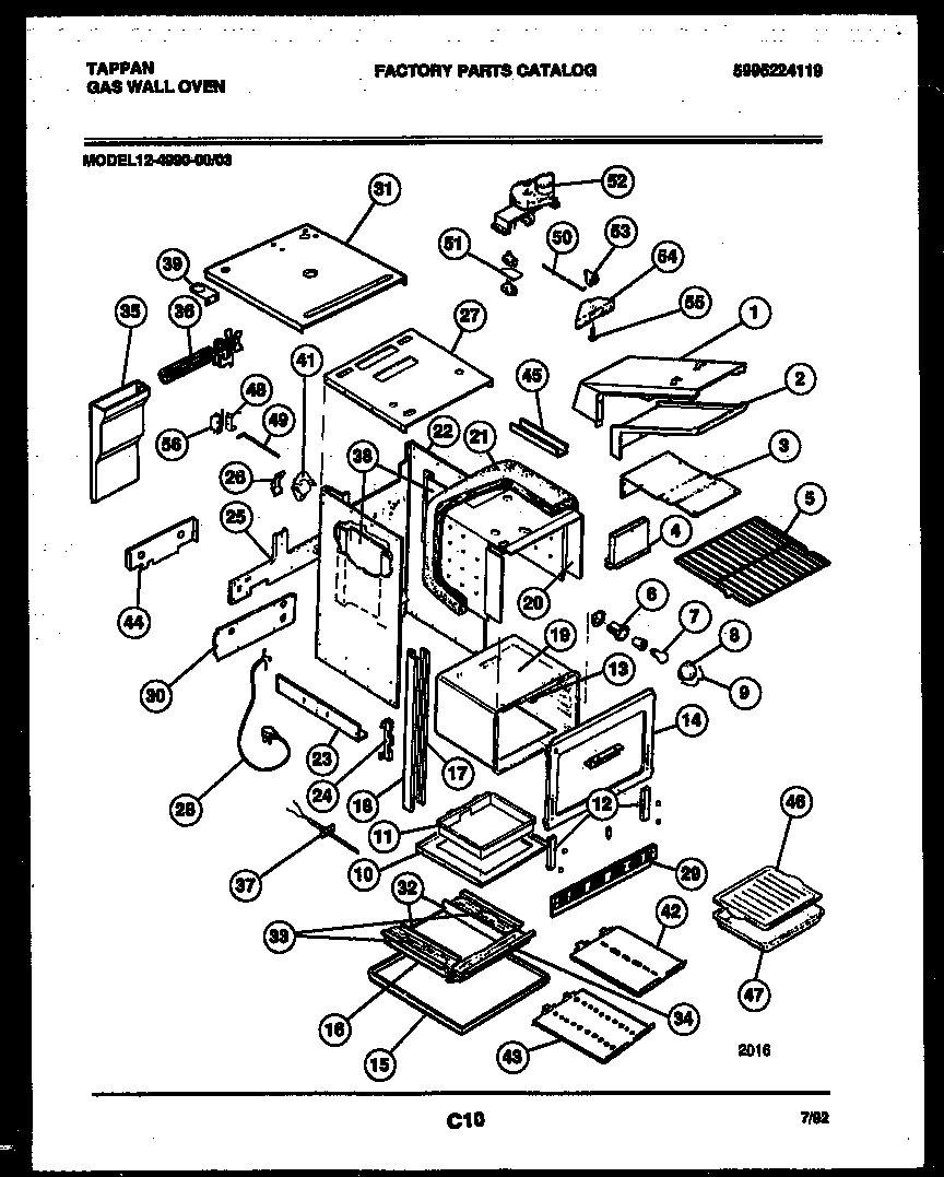 Tappan 12-4990-00-03 body parts diagram