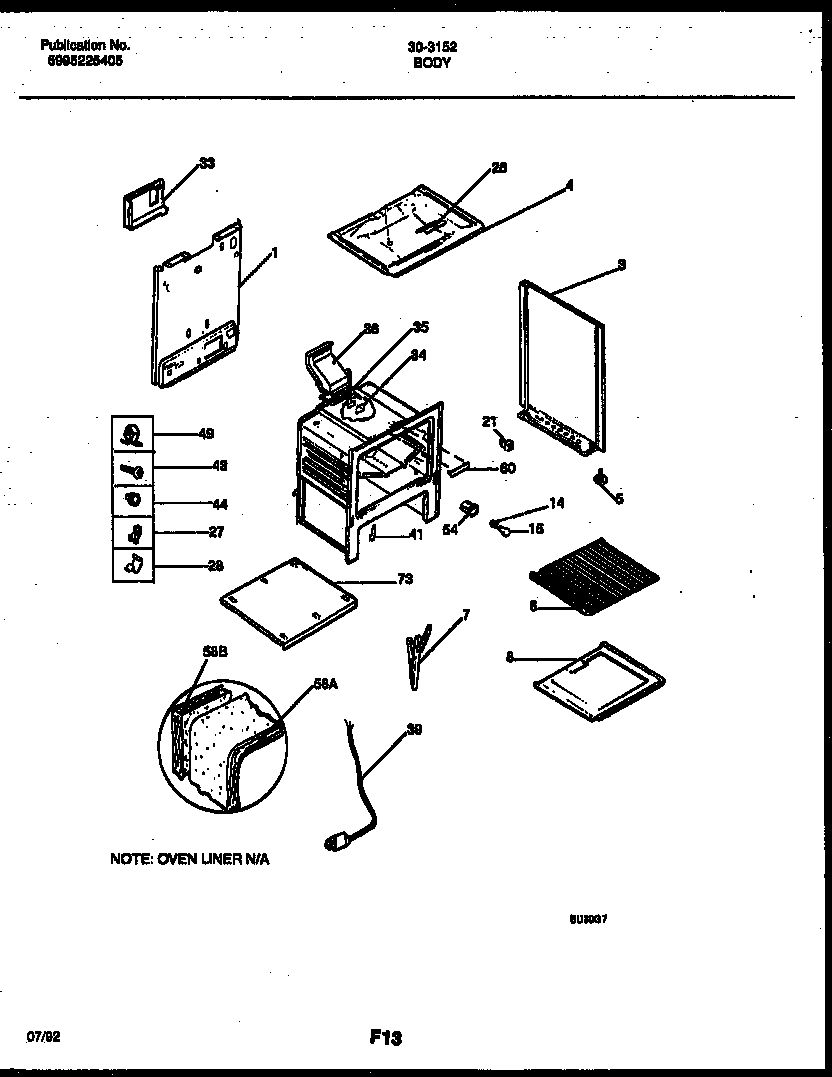 Tappan 30-3152-00-01 body parts diagram