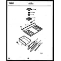 Tappan 30-4282-00-01 cooktop and drawer parts diagram