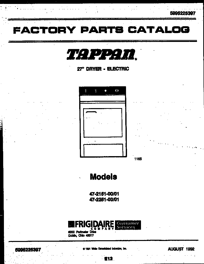 Tappan 47-2251-23-01 null diagram