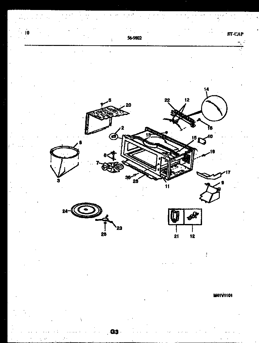 Tappan 56-9802-10-02 wrapper and body parts diagram