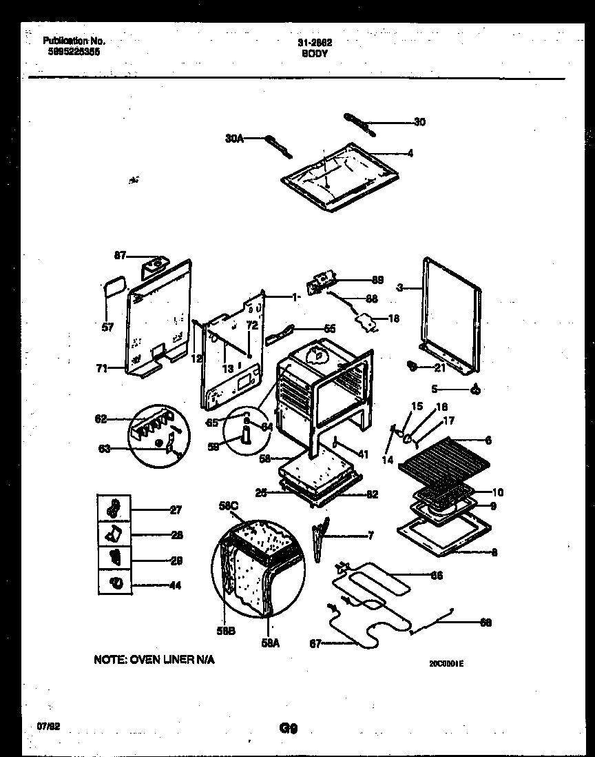 Tappan 31-2862-00-01 body parts diagram