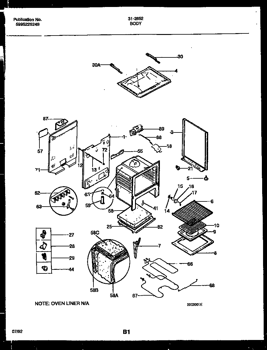 Tappan 31-3962-00-01 cover page diagram