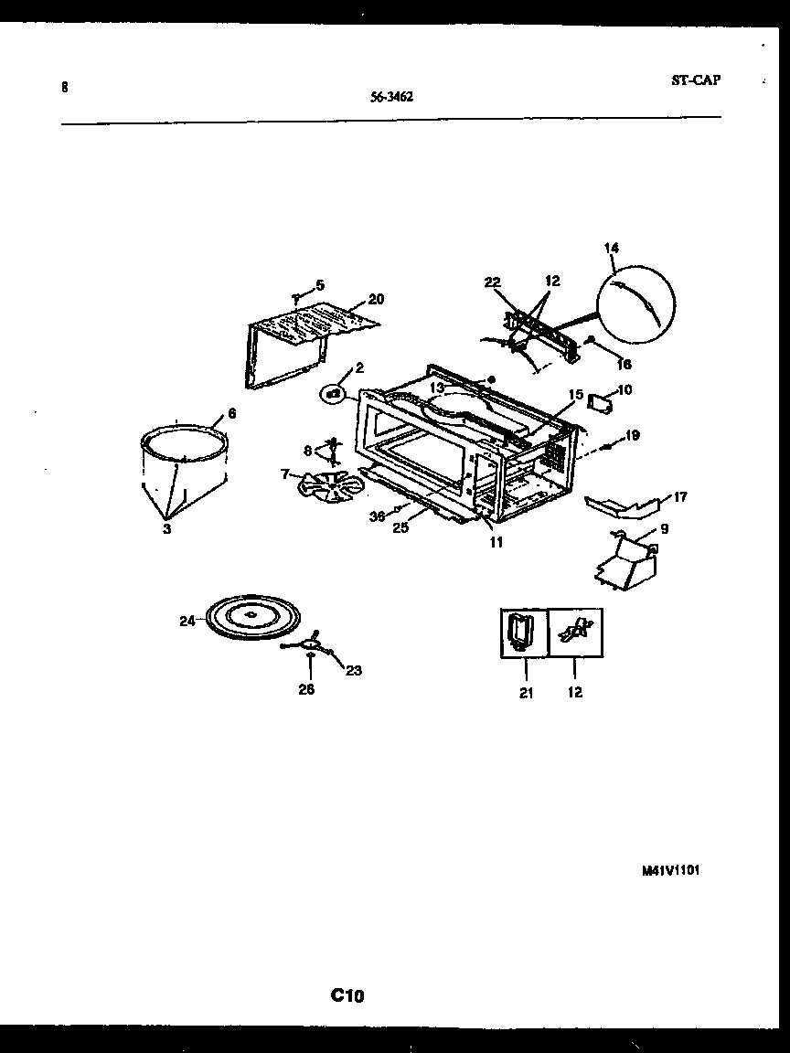 Tappan 56-3462-10-02 wrapper and body parts diagram