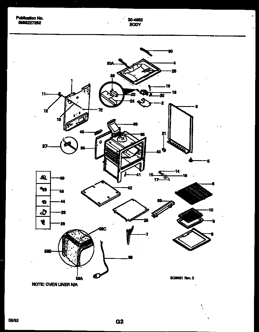 Tappan 30-4952-00-01 body parts diagram