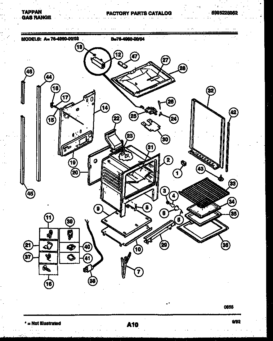Tappan 76-4960-23-04 lower body parts diagram