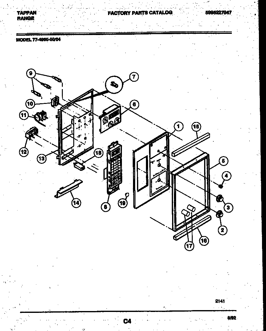 Tappan 77-4950-23-04 body parts diagram