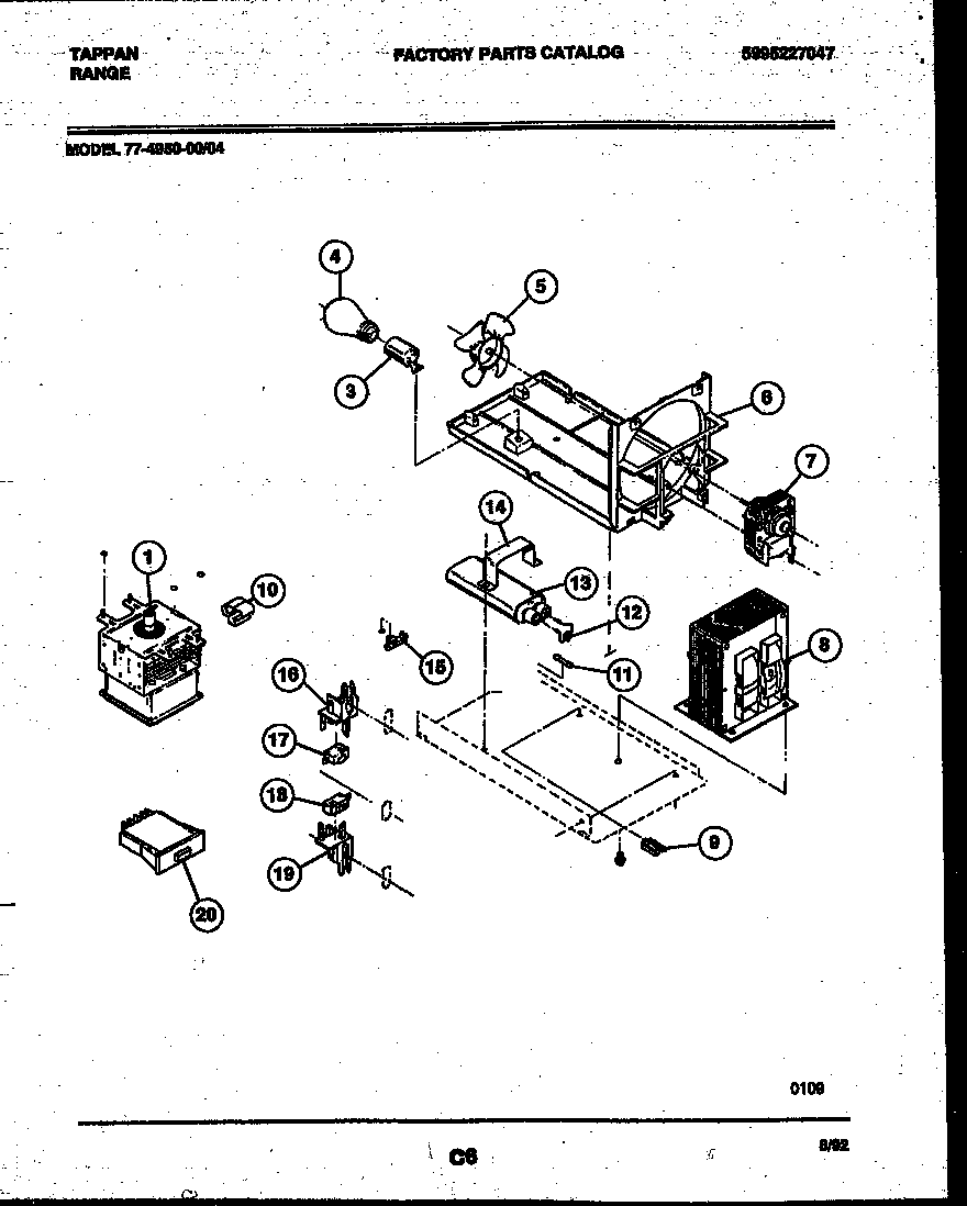 Tappan 30-4082-00-02 backguard diagram