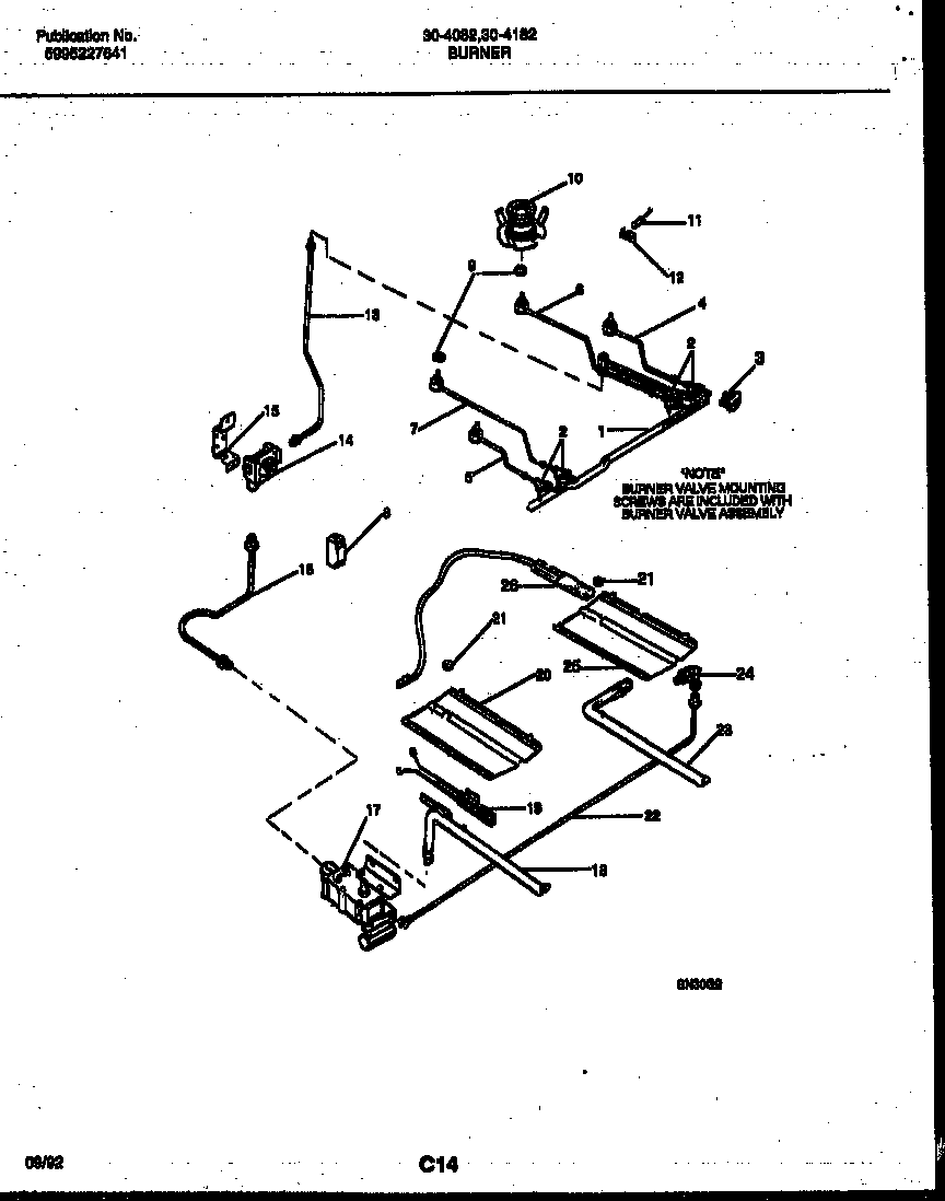 Tappan 30-4082-00-02 burner parts diagram