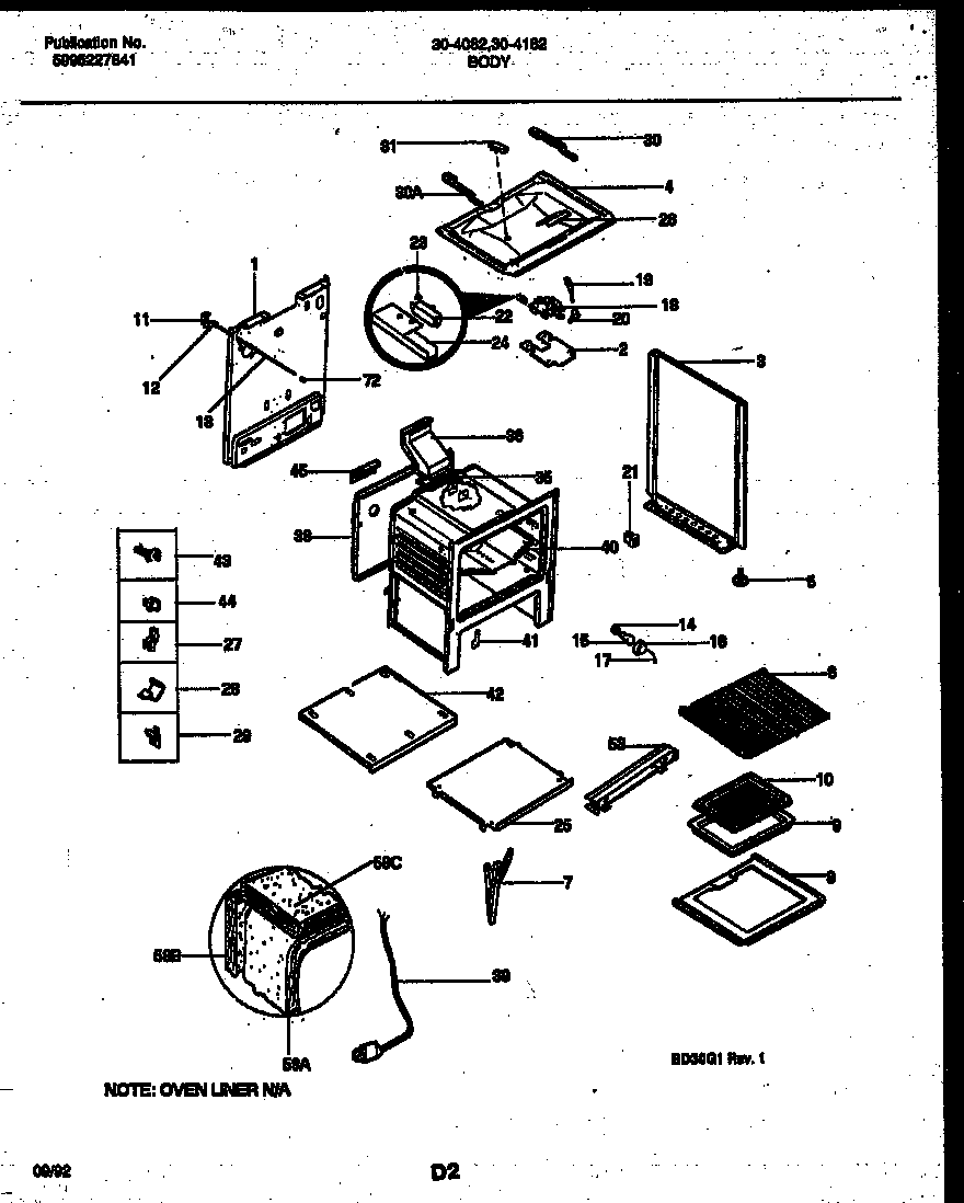 Tappan 30-4082-00-02 body parts diagram