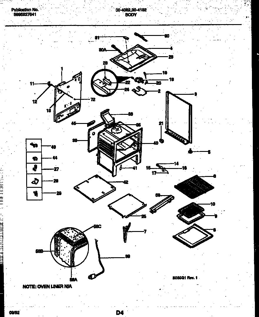 Tappan 30-4082-00-02 door parts diagram