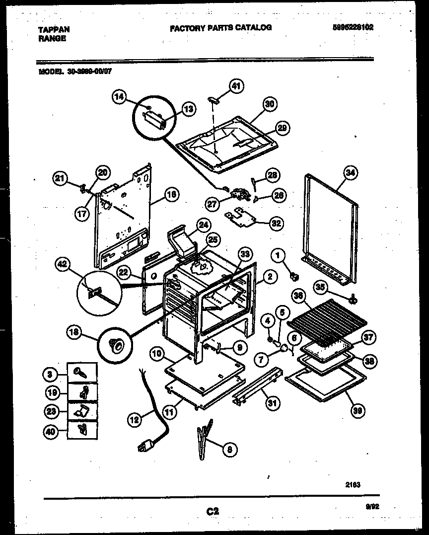 Tappan 30-3989-23-07 body parts diagram