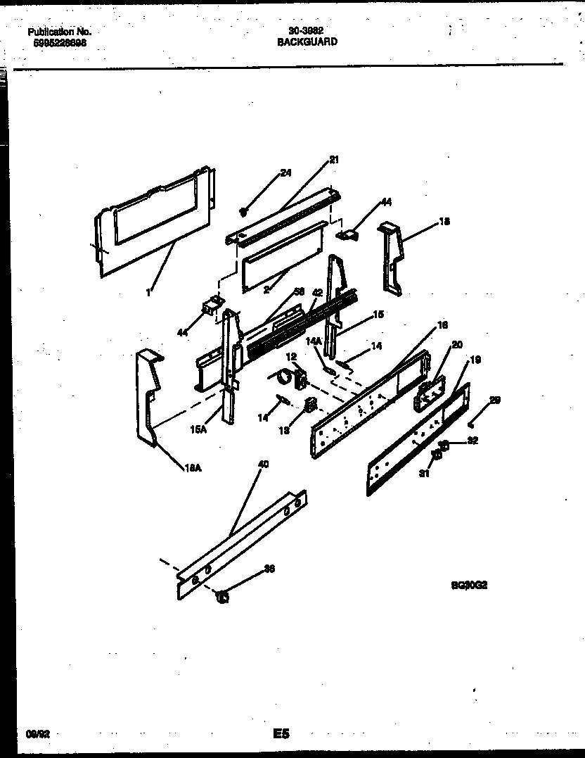 Tappan 30-3982-23-02 backguard diagram