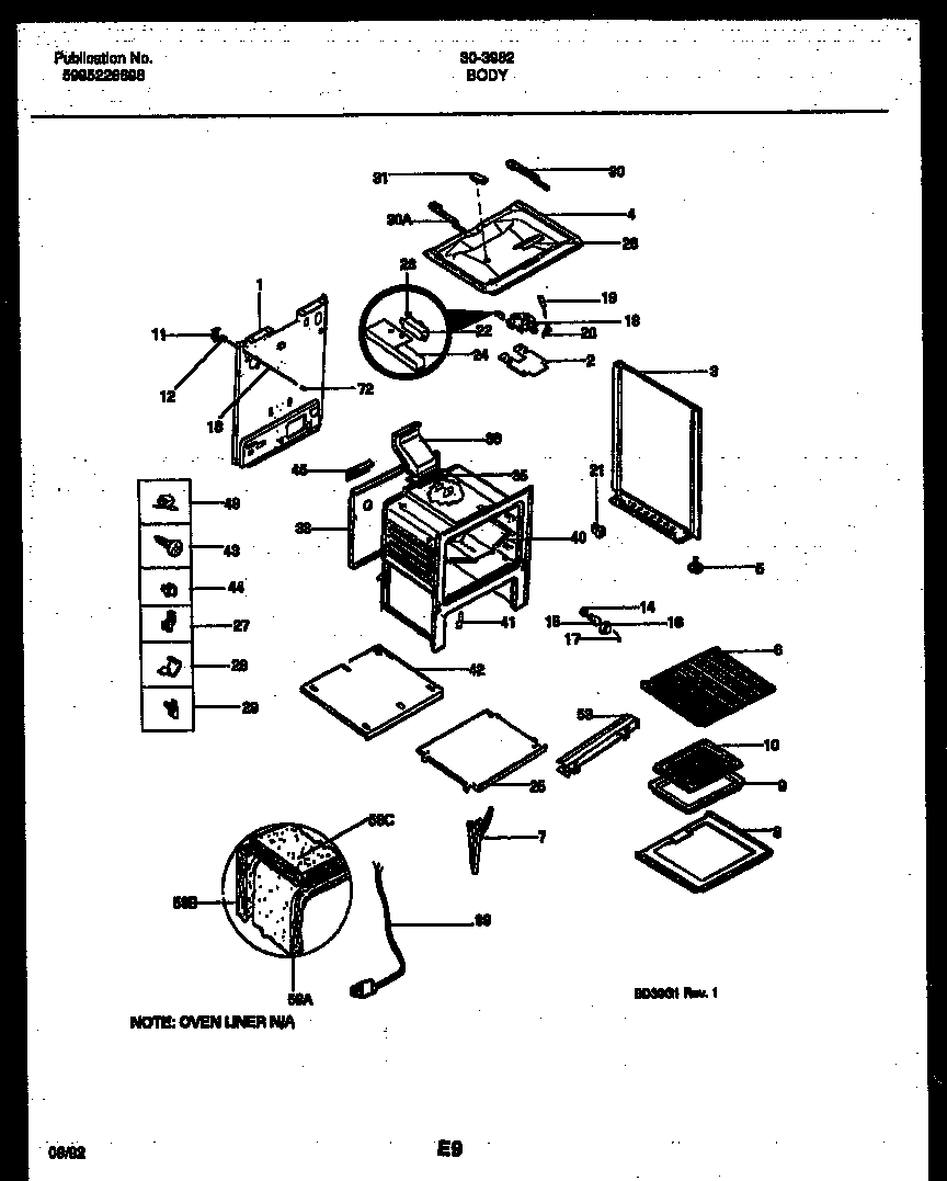 Tappan 30-3982-23-02 body parts diagram