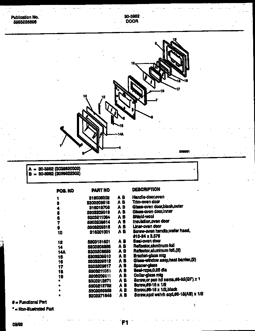 Tappan 30-3982-23-02 door parts diagram