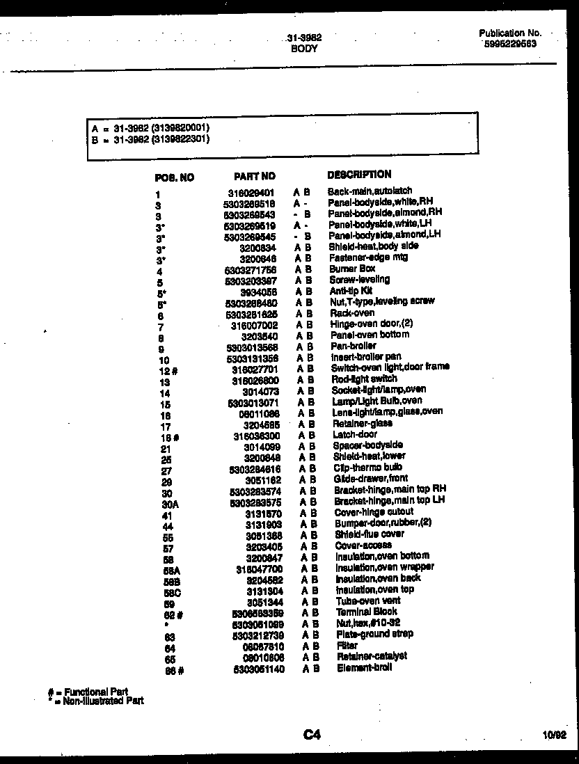Tappan 73-3751-66-02 drawer parts diagram