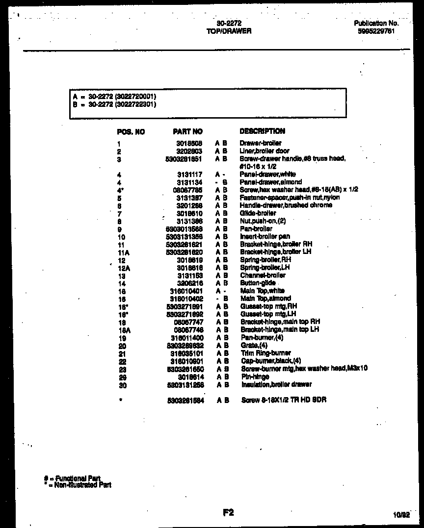 Tappan 30-2272-00-01 door parts diagram
