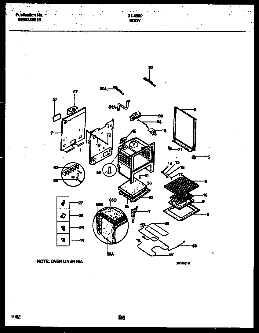 Tappan 31-4592-23-01 body parts diagram