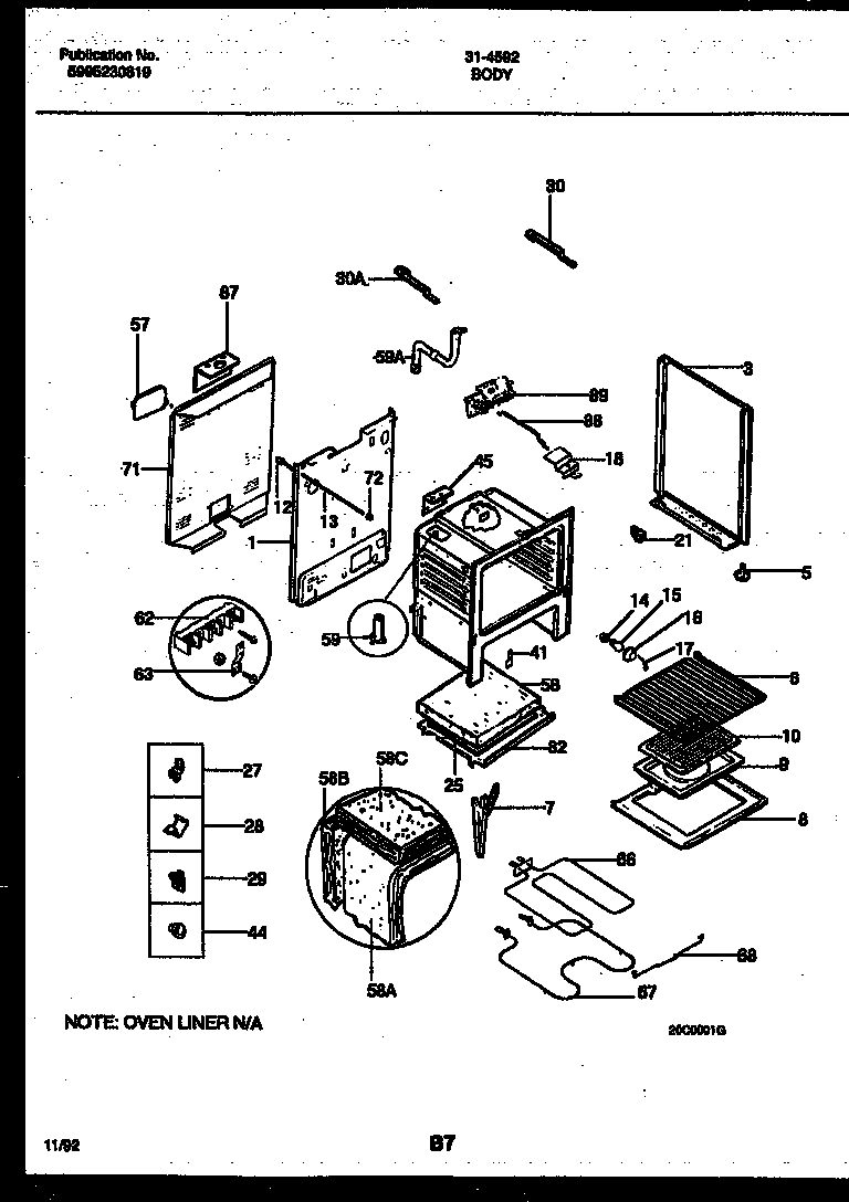 Tappan 31-4592-23-01 body parts diagram