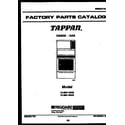Tappan 72-3981-00-02 cover page diagram