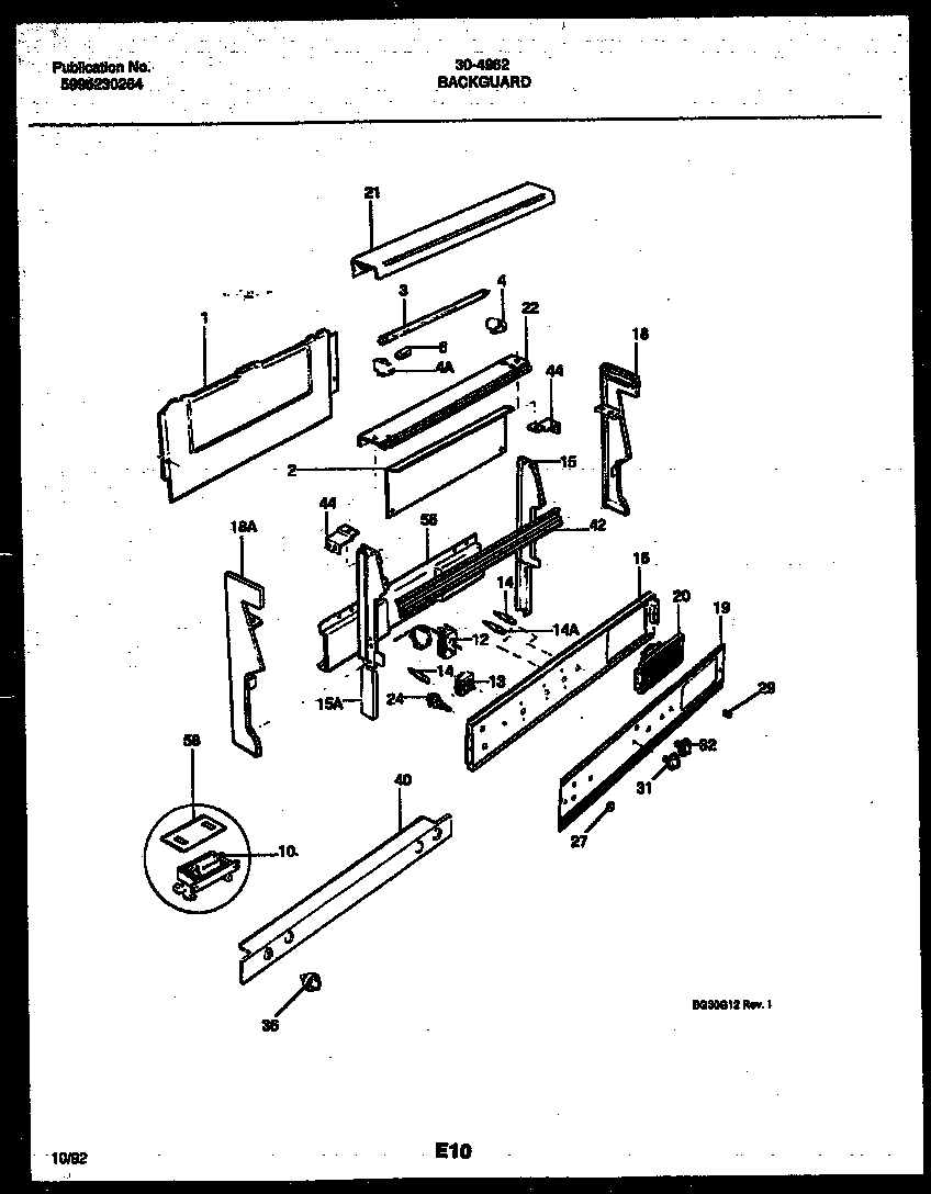 Tappan 30-4962-23-01 backguard diagram