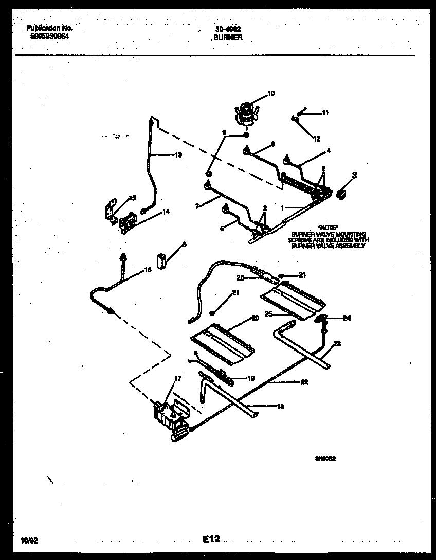 Tappan 30-4962-23-01 burner parts diagram