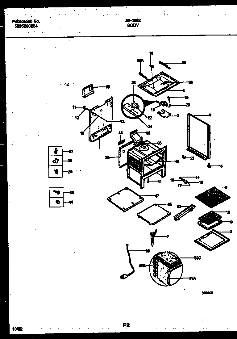 Tappan 30-4962-23-01 body parts diagram