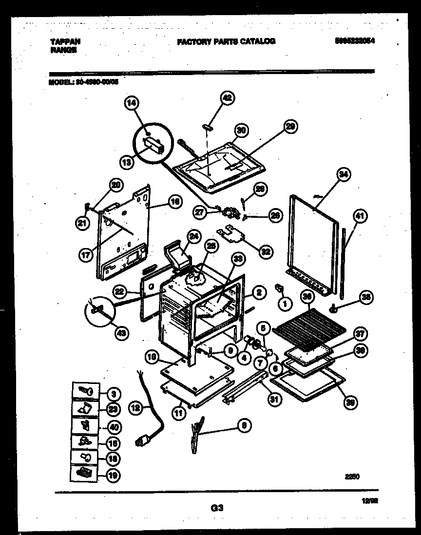 Tappan 30-4980-08-05 body parts diagram