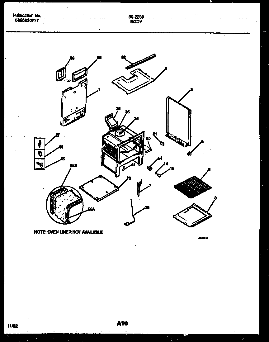 Tappan 30-2239-23-09 body parts diagram