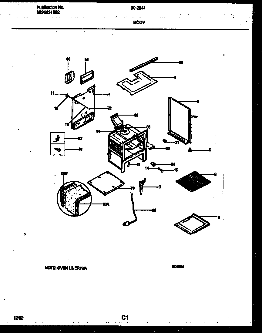 Tappan 30-2241-00-04 body parts diagram